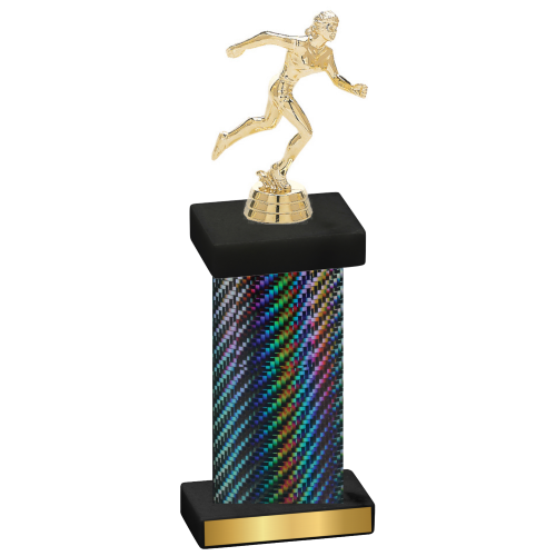 Single Black Carbon Fiber Running Trophy