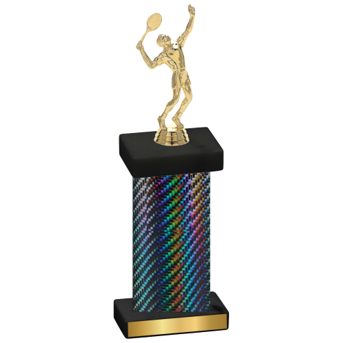 Single Black Carbon Fiber Tennis Trophy