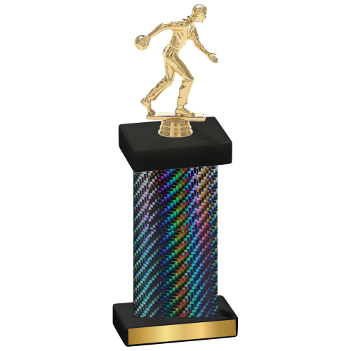 Single Black Carbon Fiber Bowling Trophy