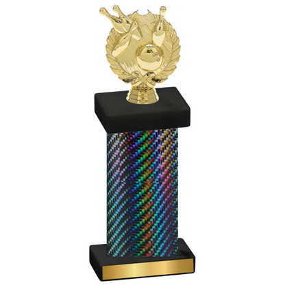 Single Black Carbon Fiber Bowling Trophy