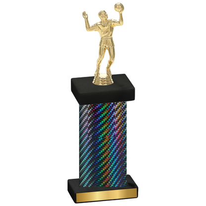 Single Black Carbon Fiber Volleyball Trophy