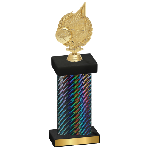 Single Black Carbon Fiber Volleyball Trophy