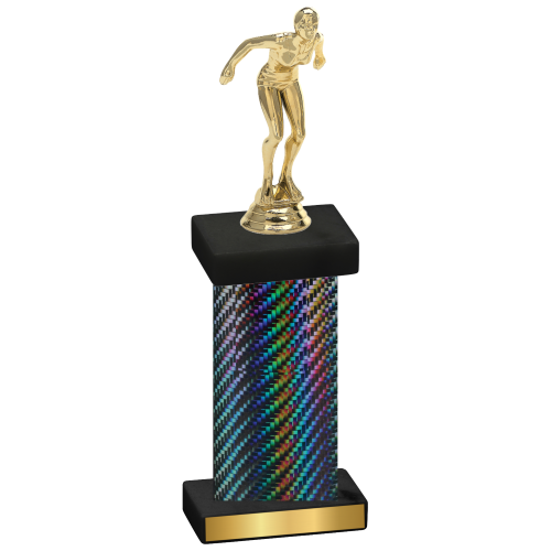 Single Black Carbon Fiber Tennis Trophy