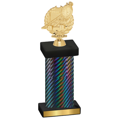 Single Black Carbon Fiber Swimming Trophy