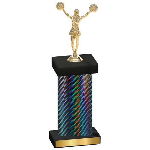 Single Black Carbon Fiber Cheerleading Trophy