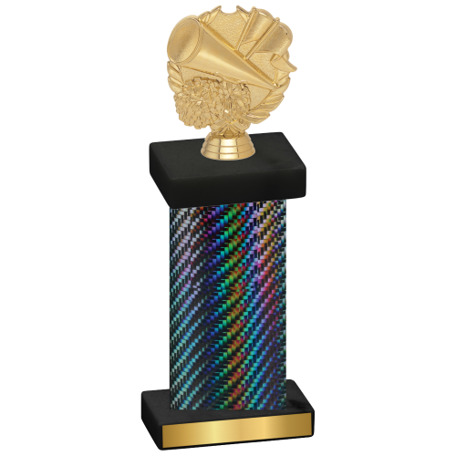 Single Black Carbon Fiber Cheerleading Trophy