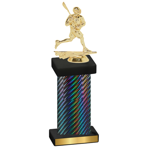 Single Black Carbon Fiber Lacrosse Trophy