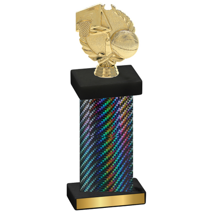 Single Black Carbon Fiber Basketball Trophy