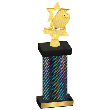 Single Black Carbon Fiber Pickleball Trophy