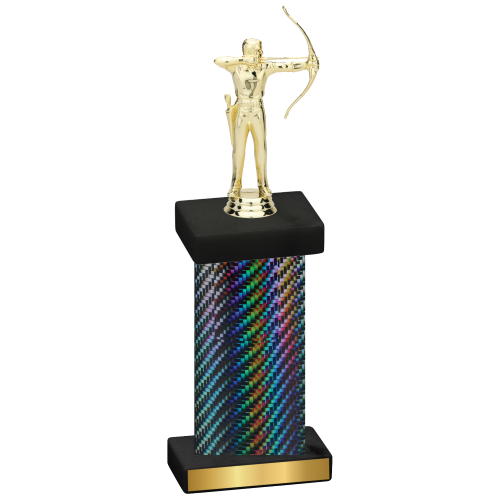 Single Black Carbon Fiber Archery Trophy