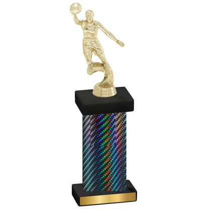 Single Black Carbon Fiber Basketball Trophy