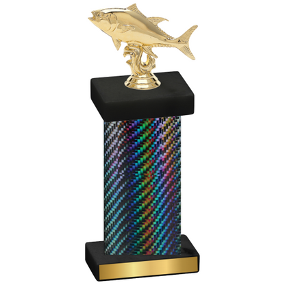 Single Black Carbon Fiber Fishing Trophy