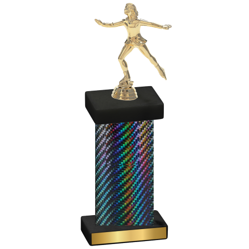 Single Black Carbon Fiber Skater Trophy