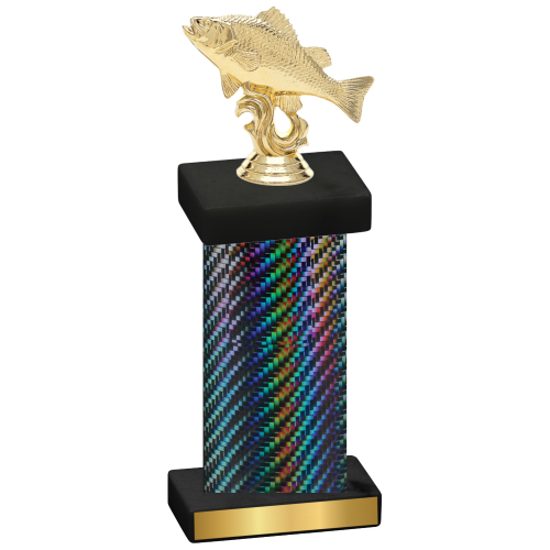 Single Black Carbon Fiber Fishing Trophy