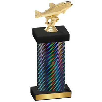 Single Black Carbon Fiber Fishing Trophy