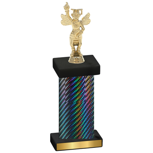 Single Black Carbon Fiber Academics Trophy