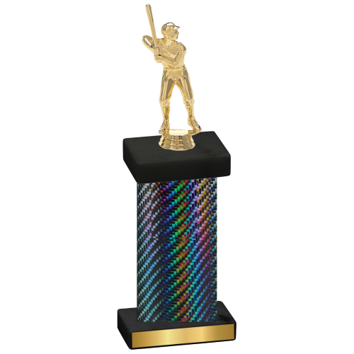 Single Black Carbon Fiber Baseball Trophy