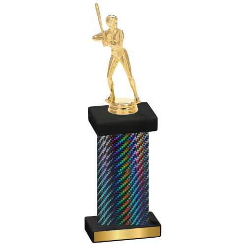 Single Black Carbon Fiber Softball Trophy