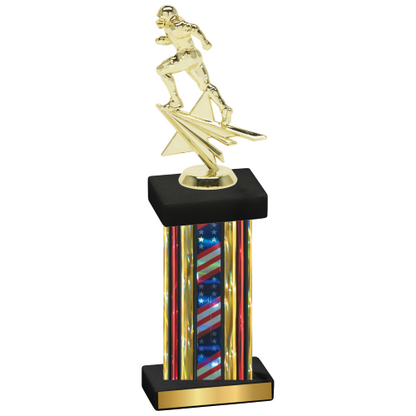 Single Flag USA Football Trophy