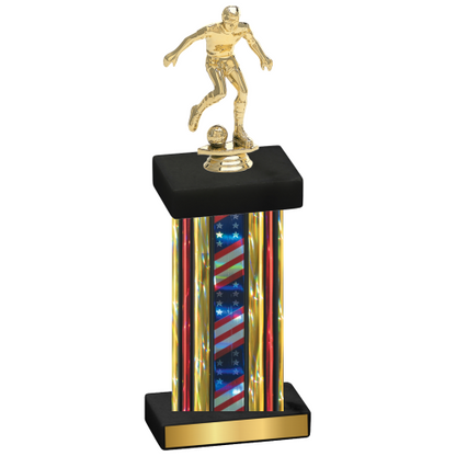 Single Flag USA Soccer Trophy