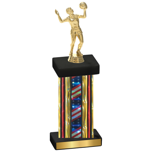 Single Flag USA Volleyball Trophy