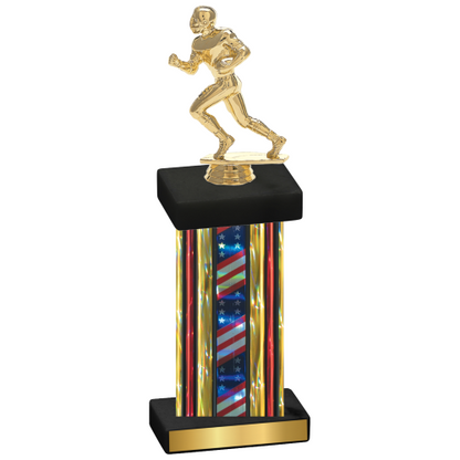 Single Flag USA Football Trophy