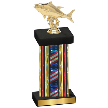 Single Flag USA Fishing Trophy