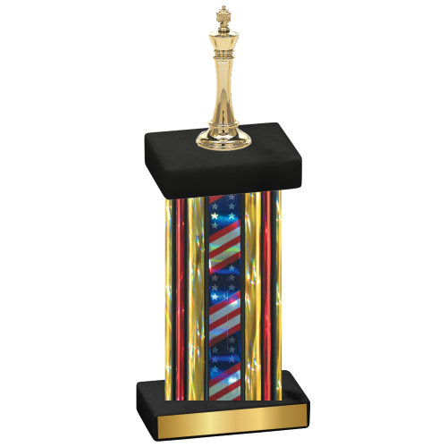 Single Flag USA Chess Trophy