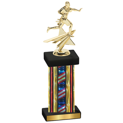 Single Flag USA Flag Football Trophy