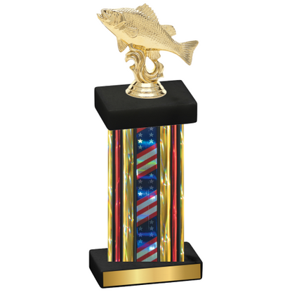 Single Flag USA Fishing Trophy