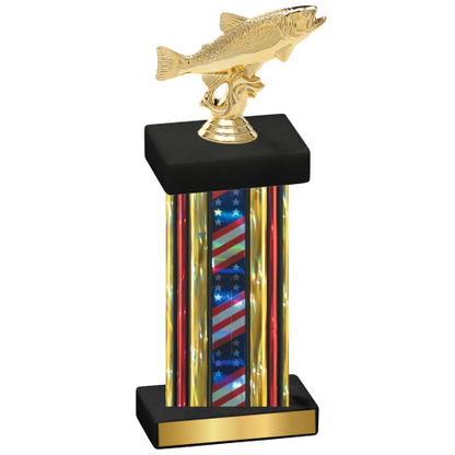 Single Flag USA Fishing Trophy