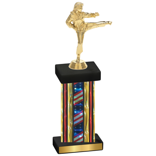 Single Flag USA Karate Trophy