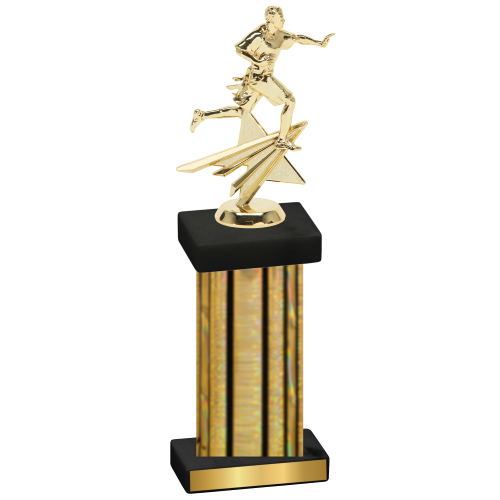 Single Gold Glacier Flag Football Trophy