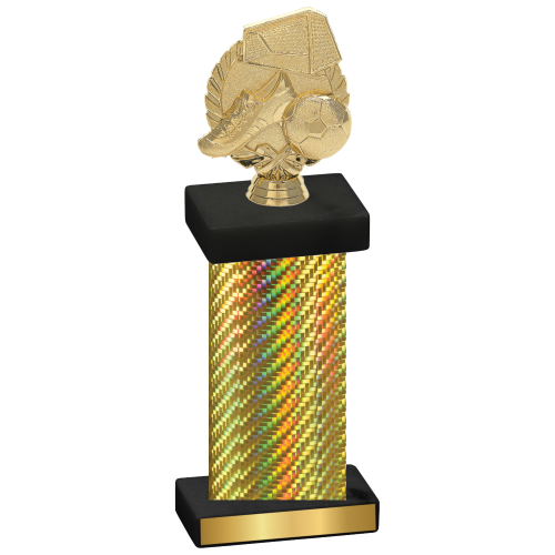 Single Gold Carbon Fiber Soccer Trophy