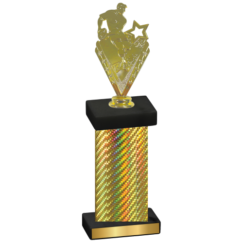 Single Gold Carbon Fiber Rugby Trophy