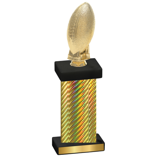 Single Gold Carbon Fiber Football Trophy