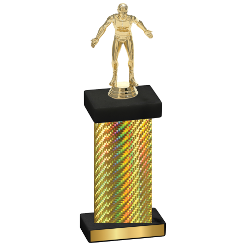 Single Gold Carbon Fiber Wrestling Trophy