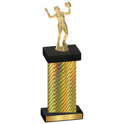 Single Gold Carbon Fiber Volleyball Trophy