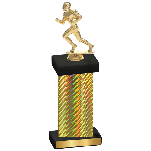 Single Gold Carbon Fiber Football Trophy