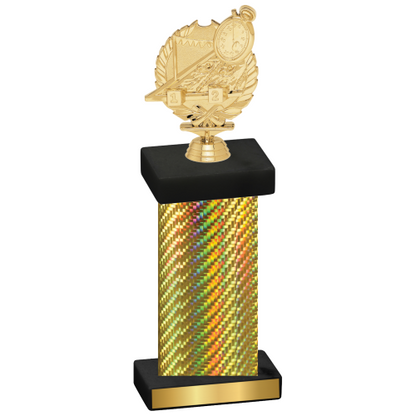 Single Gold Carbon Fiber Swimming Trophy