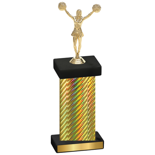 Single Gold Carbon Fiber Cheerleading Trophy