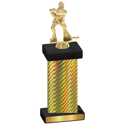 Single Gold Carbon Fiber Hockey Trophy