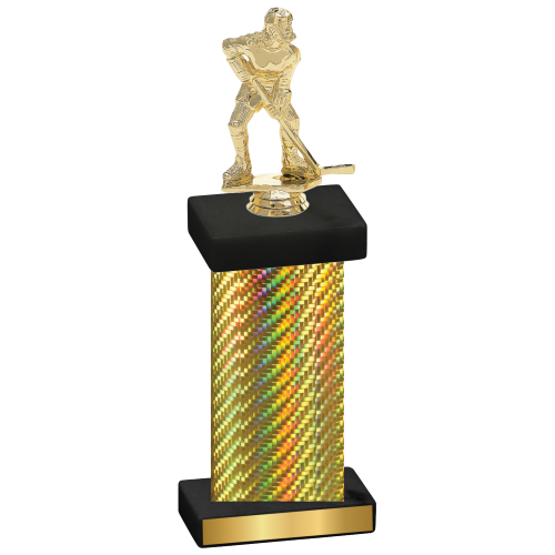 Single Gold Carbon Fiber Hockey Trophy