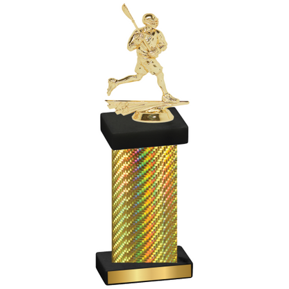 Single Gold Carbon Fiber Lacrosse Trophy