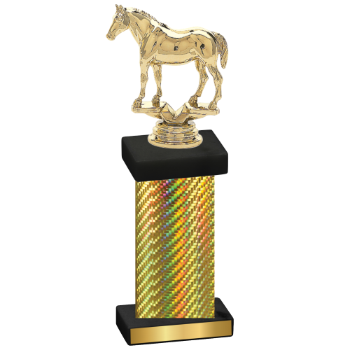 Single Gold Carbon Fiber Horses Trophy