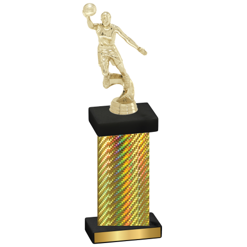 Single Gold Carbon Fiber Basketball Trophy