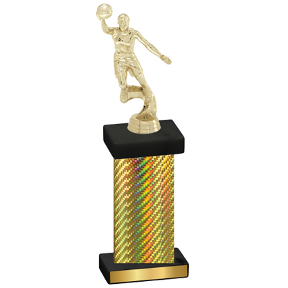 Single Gold Carbon Fiber Basketball Trophy