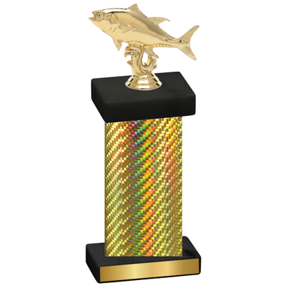 Single Gold Carbon Fiber Fishing Trophy