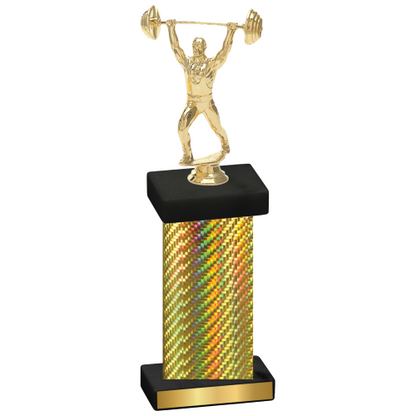 Single Gold Carbon Fiber Weights Trophy