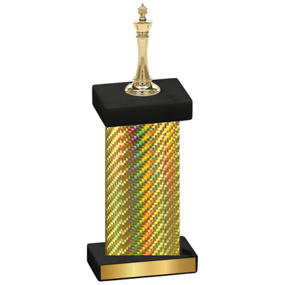 Single Gold Carbon Fiber Chess Trophy